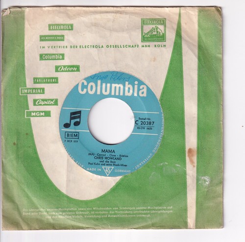 Chris howland 1959 - 1959:, +